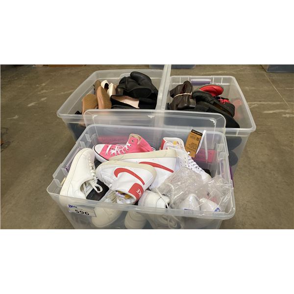 3 BOXES OF ASSORTED WOMEN'S SHOE'S