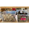 Image 2 : GROUP OF 5 PLASTIC STORAGE BINS OF ASSORTED SHOES