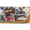 Image 2 : GROUP OF 5 PLASTIC STORAGE BINS OF ASSORTED SHOES