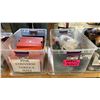 Image 3 : GROUP OF 5 PLASTIC STORAGE BINS OF ASSORTED SHOES