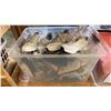 Image 4 : GROUP OF 5 PLASTIC STORAGE BINS OF ASSORTED SHOES