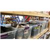 Image 1 : GROUP OF 5 PLASTIC STORAGE BINS OF ASSORTED SHOES