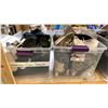 Image 2 : GROUP OF 5 PLASTIC STORAGE BINS OF ASSORTED SHOES