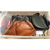 Image 2 : ONE PLASTIC STORAGE BIN OF ASSORTED PURSES