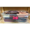 Image 1 : ONE PLASTIC STORAGE BIN OF ASSORTED PURSES