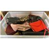 Image 2 : ONE PLASTIC STORAGE BIN OF ASSORTED PURSES