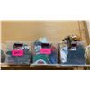 Image 1 : GROUP OF 3 PLASTIC STORAGE BINS OF ASSORTED HATS