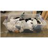 Image 1 : ONE LARGE PLASTIC STORAGE BIN OF ASSORTED SOCKS
