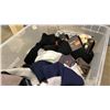Image 3 : ONE LARGE PLASTIC STORAGE BIN OF ASSORTED SOCKS
