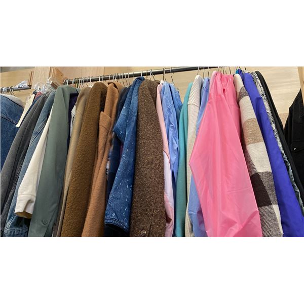 CONTENTS OF 0NE 4FT SECTION WARDROBE RACK OF ASSORTED CLOTHING
