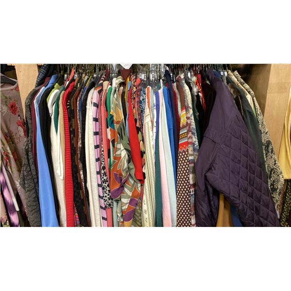 CONTENTS OF 0NE 3FT SECTION WARDROBE RACK OF ASSORTED CLOTHING