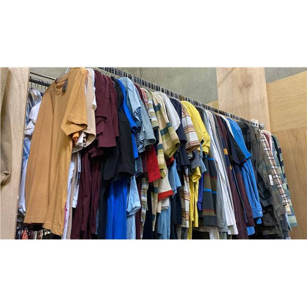 CONTENTS OF 0NE 8FT SECTION WARDROBE RACK OF ASSORTED CLOTHING *1 SIDE ONLY*