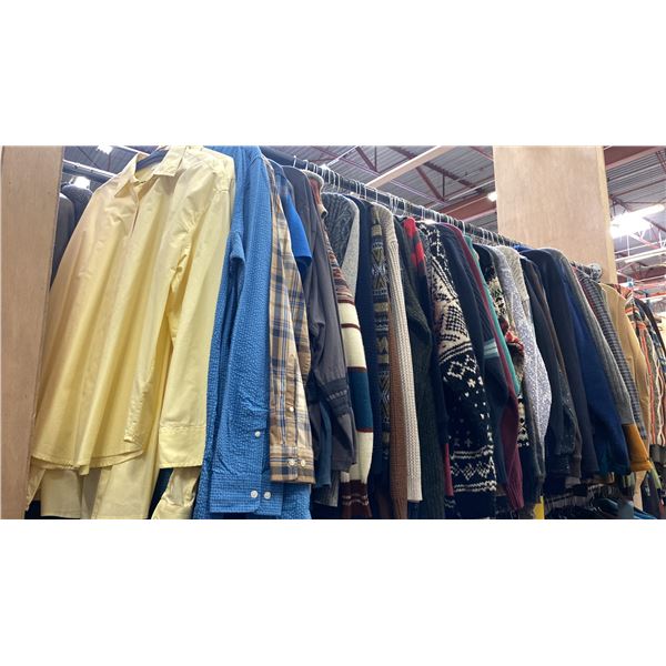 CONTENTS OF 0NE 8FT SECTION WARDROBE RACK OF ASSORTED CLOTHING *1 SIDE ONLY*