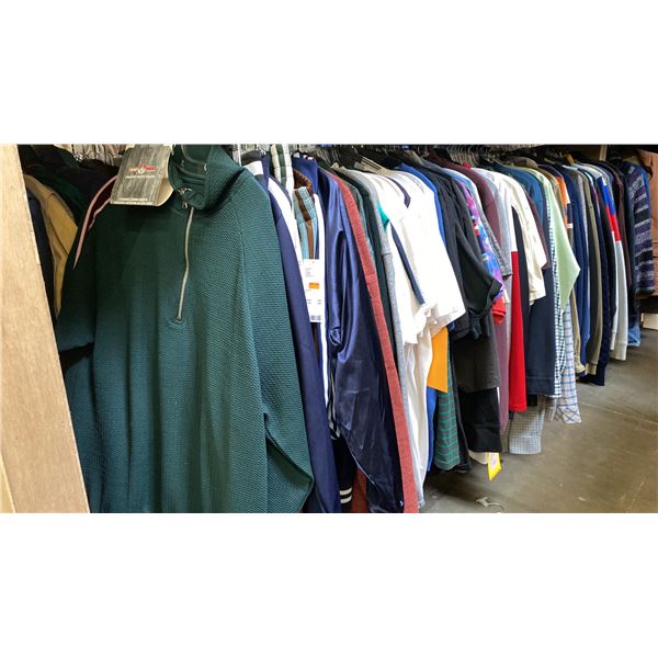 CONTENTS OF 0NE 8FT SECTION WARDROBE RACK OF ASSORTED CLOTHING *1 SIDE ONLY*