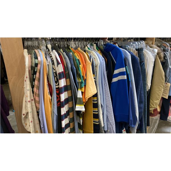 CONTENTS OF 0NE 4FT SECTION WARDROBE RACK OF ASSORTED CLOTHING *1 SIDE ONLY*