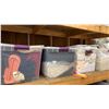 Image 4 : GROUP OF 25 PLASTIC STORAGE BINS FULL OF ASSORTED FABRIC MATERIAL AND 4 ROLLS OF FABRIC