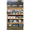 Image 1 : GROUP OF 26 PLASTIC STORAGE BINS FULL OF ASSORTED FABRIC MATERIAL