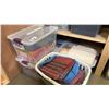 Image 7 : GROUP OF APPROX. 38 STORAGE BINS FULL OF ASSORTED FAUX FUR & FABRIC MATERIAL