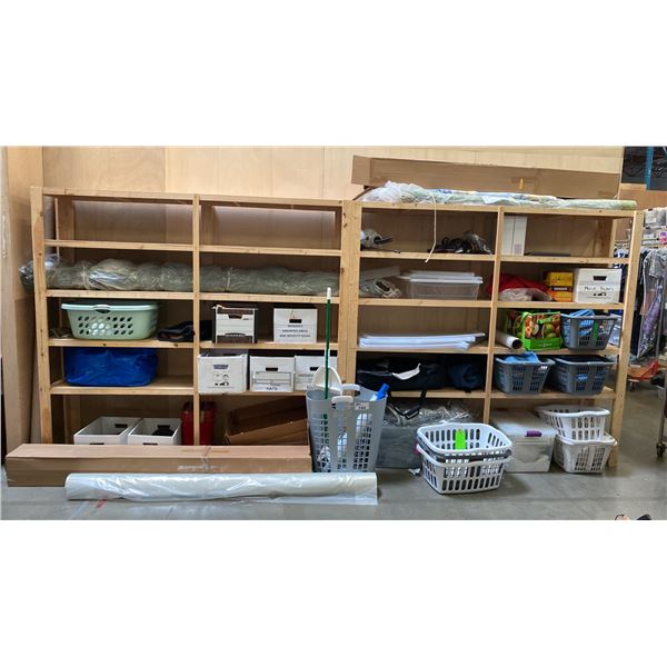 LARGE GROUP OF ASSORTED MISCELLANEOUS WARDROBE DEPT. SUPPLIES - PLASTIC WARDROBE COVERS, LAUNDRY