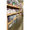 Image 2 : 2 LARGE WOODEN SHELVING UNITS  - EACH MEASURES APPROX. 8FT X 2FT X 6FT HIGH