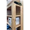 Image 1 : 2 LARGE WOODEN SHELVING UNITS  - EACH MEASURES APPROX. 8FT X 1 1/2FT X 6 1/2FT HIGH