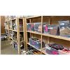 Image 4 : 5 LARGE WOODEN SHELVING UNITS  - EACH MEASURES APPROX. 8FT X 1 1/2FT X 6 1/2FT HIGH