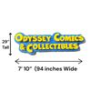Image 3 : Comic & Collectables Light up 3D Storefront Sign 94" Wide X 29" Tall X 8.5" Deep