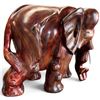 Image 4 : Large Rosewood Carved Elephant Carving South Asia Origin 21" Long X 12" Wide X 17.5" Tall