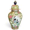 Image 7 : Large Decorative Famile Rose Yangcai Oriental Export Lidded Jar 27" Tall