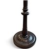Image 6 : Tiffany-Style Floor Lamp Featuring a Green and Pink Stained Glass Shade W Dark Metal Base 62" Tall