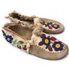Image 3 : Vintage Lake St. Martin First Nation Style Floral Embroidered Leather Moccassains