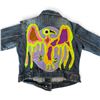 Image 2 : Original Paul Johnny Wearable Art Jacket Hand Stitched Flannel & Denim with COA First Nations Design