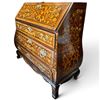 Image 12 : Antique 18th Centruy Dutch Bombe Bureau  Floral Marquetry, Burr Walnut, 43x21x44"