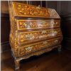Image 1 : Antique 18th Centruy Dutch Bombe Bureau  Floral Marquetry, Burr Walnut, 43x21x44"