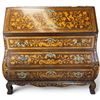 Image 5 : Antique 18th Centruy Dutch Bombe Bureau  Floral Marquetry, Burr Walnut, 43x21x44"