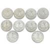 Image 1 : 10 US 1960s "Washington" Silver Quarters - 90% Silver - 1964 and Earlier * Circulated