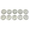 Image 2 : 10 US 1960s "Washington" Silver Quarters - 90% Silver - 1964 and Earlier * Circulated