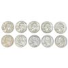 Image 2 : 10 US 1960s "Washington" Silver Quarters - 90% Silver - 1964 and Earlier * Circulated