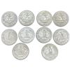 Image 1 : 10 US 1960s "Washington" Silver Quarters - 90% Silver - 1964 and Earlier * Circulated