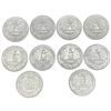 Image 1 : 10 US 1960s "Washington" Silver Quarters - 90% Silver - 1964 and Earlier * Circulated