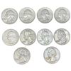 Image 2 : 10 US 1960s "Washington" Silver Quarters - 90% Silver - 1964 and Earlier * Circulated