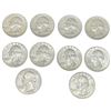 Image 2 : 10 US 1960s "Washington" Silver Quarters - 90% Silver - 1964 and Earlier * Circulated