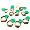 Image 1 : 8 New Gold-Tone Alloy Signet Rings -  engravable faces * Stamped Alloy