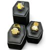 Image 1 : 5 New Gold Plated Sterling Silver Signet Rings - 10KT Gold Plate (3 size 5.5 & 2 size 6) 9 x 10mm en