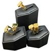 Image 2 : 5 New Gold Plated Sterling Silver Signet Rings - 10KT Gold Plate (3 size 5.5 & 2 size 6) 9 x 10mm en