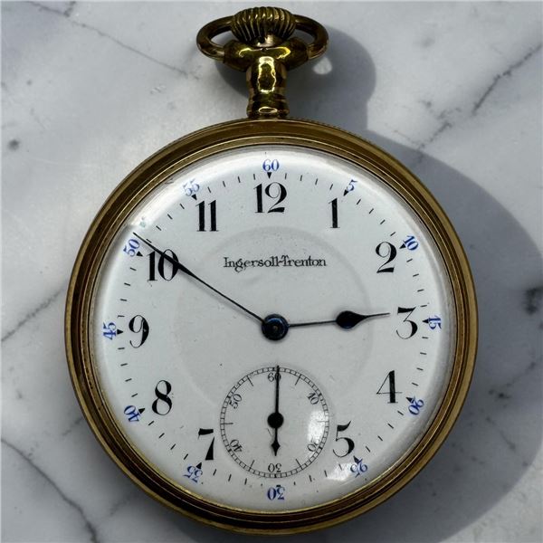 "Ingersoll-Trenton" Gold Filled Pocket Watch - Size 16s - SN 3386673 (Fortune case)