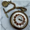 Image 1 : Vintage "Roskopf Patent" Gold Plated Pocket Watch with Fob - 52mm case