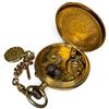 Image 4 : Vintage "Roskopf Patent" Gold Plated Pocket Watch with Fob - 52mm case
