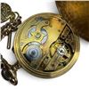Image 5 : Vintage "Roskopf Patent" Gold Plated Pocket Watch with Fob - 52mm case