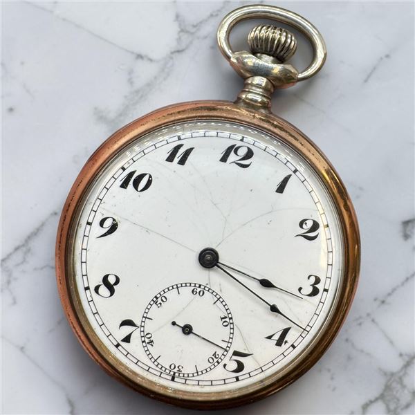1920s-1930s "Junghans 32" German Pocket Watch - 48mm metal case